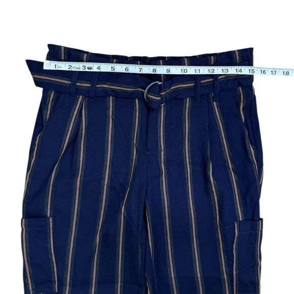Free People Navy Brody Cropped Pant - Wool Blend - Picture 3 of 9